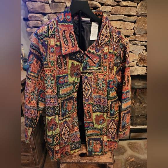 White Stag Jackets & Blazers - White Stag Vibrant Red and Orange Blazer
